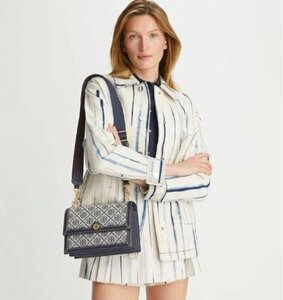 トリーバーチ TORY BURCH SMALL T MONOGRAM ショルダーバッグ クロスボディプルー