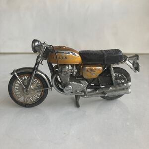 ■昭和レトロ HONDA CB750 FOUR ゴールドメタリック ミニカーオートバイホンダ 模型　旧車 コレクションバイクおもちゃ当時物5b■検昔古い