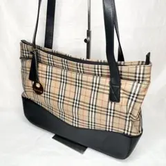 【美品】BURBERRY バーバリー ホース ノバチェック トートバッグ