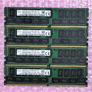 【動作確認済み】SK Hynix DDR4-2133 32GB 4枚セット (計128GB) PC4-17000 ECC REG/Registered RDIMM メモリ