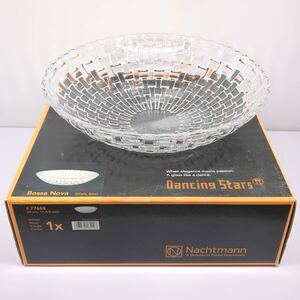 サ) Nachtmann ナハトマン Bossa Nova ボサノバ Schale Bowl ボウル 30cm 77688 Dancing Stars ダンシングスター 箱付 食器 ガラス皿 管理Y