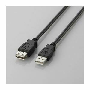 (まとめ)エレコム USB2.0延長ケーブル(A-A延長タイプ) U2C-E10BK【×10セット】