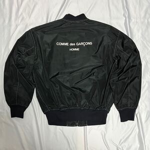 91SS COMME des GARCONS HOMME ブルゾン ジャケット バックロゴ ブラック 黒 コムデギャルソンオム 1990 1991