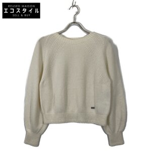 FOXEY フォクシー 23年 43917 Knit Top La Dance ホワイト 38 トップス カシミア レディース 中古