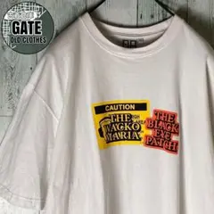 【※コラボ】ブラックアイパッチ★ダブルロゴ tシャツ白色 XL 黒眼帯天国東京