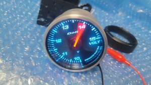 動作確認済 単体動作モデル Defi 60mm 電圧計 VOLT レーサーゲージ racer gauge 青イルミ ブルー blue DF11901 デフィ 大森 omori trust BF