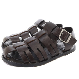 トゥデイフル TODAYFUL Leather Belt Sandals サンダル ストラップ レザー 36 22.5cm 茶色 ブラウン /SR1 レディース