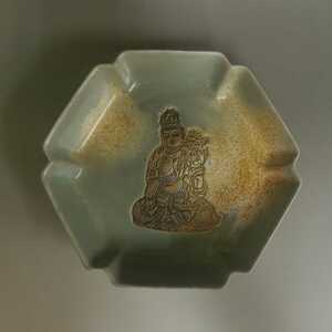 【萬藏】汝窯 青磁 鉢 仏像 古美術 中国 宋 時代物 古美術 中国美術