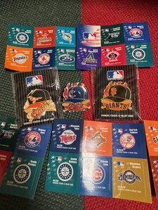 新品と中古 メジャーリーグ GIANTS CUBS ORIOLES ピンバッジ ステッカー シール セット / MAJOR LEAGUE プロ野球 ピンズ アパレル アメカジ