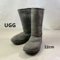 HA1561 UGG アグ ロングブーツ ムートン 22㎝ グレー