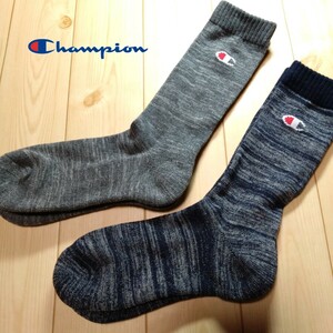 Champion チャンピオン　靴下　ソックス　２足　グレー　ネイビー