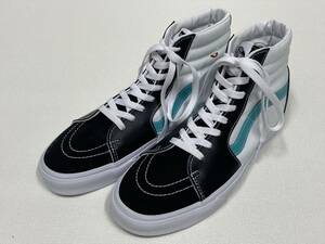 VANS レア!! SK-8 Hi 黒スエード 白 水色ライン US10 (28cm) アメリカ企画限定!! バンズ ハイトップ