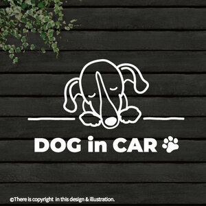 DOG IN CAR　イタグレ/イタリアングレーハウンド ■手書きわんこ　カッティングステッカー