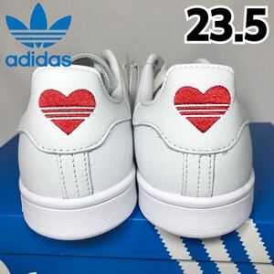 【新品】adidas STAN SMITH W アディダス スタンスミス レディース スニーカー ホワイト レッド 白 赤 ハートFV8260 23.5