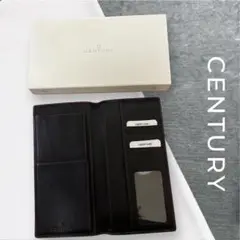 【新品】スイス高級時計　CENTURY 長財布 黒 レザー　パスポートケース