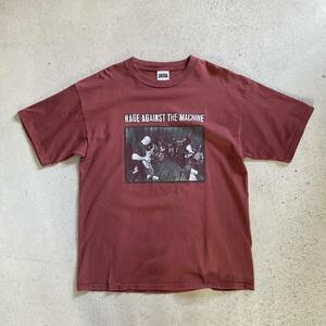 90’s RAGE AGAINST THE MACHINE Tee Tシャツ バーガンディ　レイジ　vintage used 古着