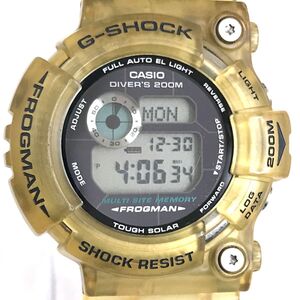 美品 CASIO カシオ G-SHOCK ジーショック FROGMAN フロッグマン 腕時計 GW-202 イルクジ ソーラー タフソーラー イエロー 動作確認済み