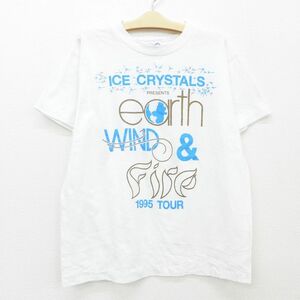 古着 ヘインズ 半袖 ビンテージ ロック バンド Tシャツ キッズ ボーイズ 子供服 90s アースウィンドアンドファイヤー ICE CRYSTALS ク