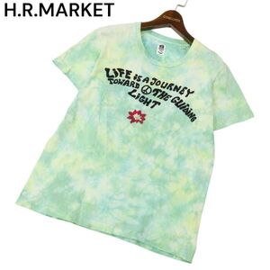 H.R.MARKET ハリウッドランチマーケット 春夏 タイダイ★ インド綿 刺繍 半袖 カットソー Tシャツ Sz.1　メンズ　C4T03395_4#A