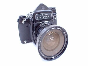 ASAHI PENTAX/ペンタックス 中判一眼レフカメラ 6x7 TTL/Super-Multi-Coated TAKUMAR/6x7 55mm F3.5付 バケペン § 6FB9F-1