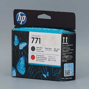 送料無料!! HP771 CE017A マットブラック/クロムレッド プリントヘッド 純正