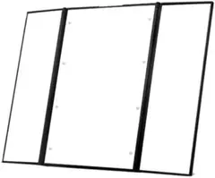 化粧鏡 スタンドミラー 折りたたみ式の三面鏡 8個の可愛いハート型のLEDライト