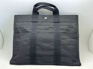 HERMES エルメス エールラインMM キャンバス シルバー金具 トート