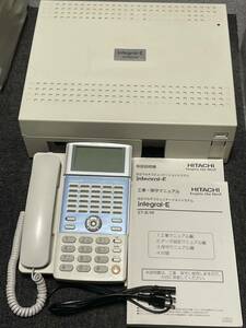 HITACHI 日立 ナカヨ ET-iE/S-ME主装置、ET-2TRI-IE×2個、ET-VMU-SUB-iE ボイスメモ、ET-30iA-SD ビジネスホン、工事・保守マニュアル