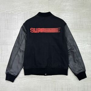 18aw 2018 名作 Supreme Motion Logo Varsity Jacket シュプリーム モーション ロゴ スタジャン バーシティ ジャケット ブラック サイズ S