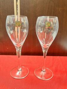 HOYA ワイングラス ペア グラス クリア ガラス製 キッチン雑貨 未使用品 経年現状品 高さ約19cm