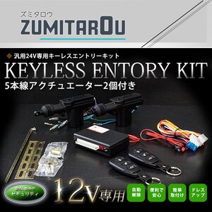 自動施錠 5本線アクチュエーター付 2ドア用 キーレスエントリー キット 12V アクチュエーター付 Ty3