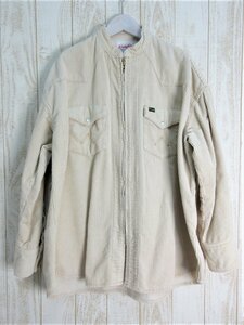 BEAUTY&YOUTH 別注 Wrangler コーデュロイシャツ オーバーサイズ WS9234 ノーカラー ジップアップ ウエスタン レディース/中古/USED