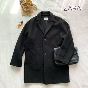 厳選☆レア　大人カジュアル♪　ZARA　ザラ　テーラードジャケット　ショートコート　ブラック　M相当　ブラック