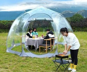 新入荷★極上質★ント雨対策アウトドアテント高品質/防湿アウトドア露天透明星空テントキャンプビーチ釣りテント