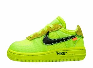 Off-White Nike TD Air Force 1 Low "Volt" 10cm BV0853-700