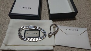 GUCCIグッチ925シルバーブレスレットとマネークリップセット