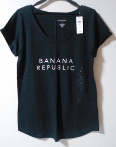 バナナリパブリック 黒 ロゴ Tシャツ S ☆彡 タグ付き新品 カットソー BANANAREPUBLIC