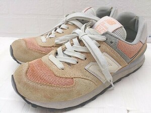 ◇ New Balance ニューバランス WL574 スニーカー シューズ 24cm オレンジ *