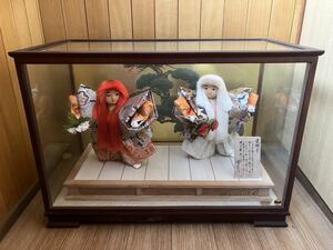 日本人形　豊玉作　連獅子/大型　ケース入り　浮世人形
