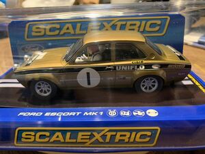 未使用 SCALEXTRIC slot car 1/32 FORD ESCORT MK1 RS 1600 No.1 スケーレックストリック スロットカー フォード エスコート