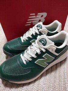 新品 未使用 New Balance ゴルフシューズ UGS574 G3 26cm グリーン 緑 ニューバランス 574 固定式ゴムスパイク メンズ ゴルフ