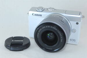 ★美品★Canon キャノン EOS M200 EF-M 15-45mm IS STM レンズキット ホワイト♪