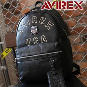 リュックサック デイパック AVIREX 限定モデル BULTO ブルト ユニセックス アヴィレックス AVX5628 アビレックス ワッペン レザー 牛革