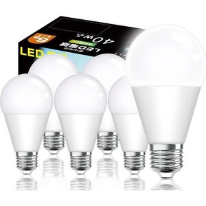 新品★ LED電球 6個入り 調光不可 断熱材施工器具対応 省エネ 器具対応 昼白色 40W形相当 4.5W E26口金 150