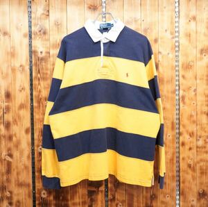 ralphlauren ボーダー　長袖　ラガーシャツ　XL/ラルフローレン