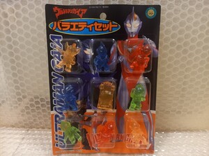 レトロ 1998 完全限定品クリアカラー塩ビ人形フィギュアバラエティセット ウルトラマン倶楽部怪獣消しゴム ウルトラマンティガダイナガイア