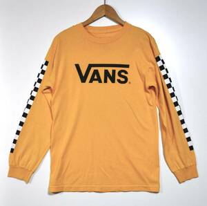 即決【VANS】バンズ 長袖Tシャツ ロンT 黄 S ヴァンズ 古着