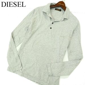 DIESEL BLACK GOLD ディーゼル 通年 長袖 スリム★ カットソー ポロシャツ Sz.S　メンズ グレー　A3T15022_C#C