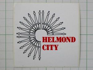 外国　古いステッカー：HELMOND CITY オランダ デザイン 広告 ビンテージ +Bb