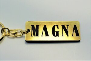 A-647-1 MAGNA 2層アクリル製 金黒 2重リング キーホルダー マグナ50 マグナ250 マフラー パーツ 外装 タンク シート